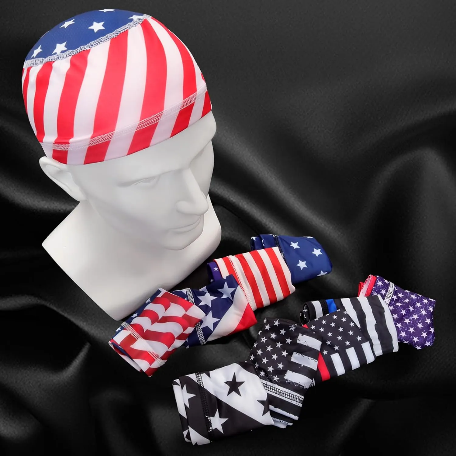 10 Pcs Cooling Skull Caps for Men Cap Welding Helmet Liner Sweat Wicking Head Wrap Bicycle Beanie Cycling Running Hat