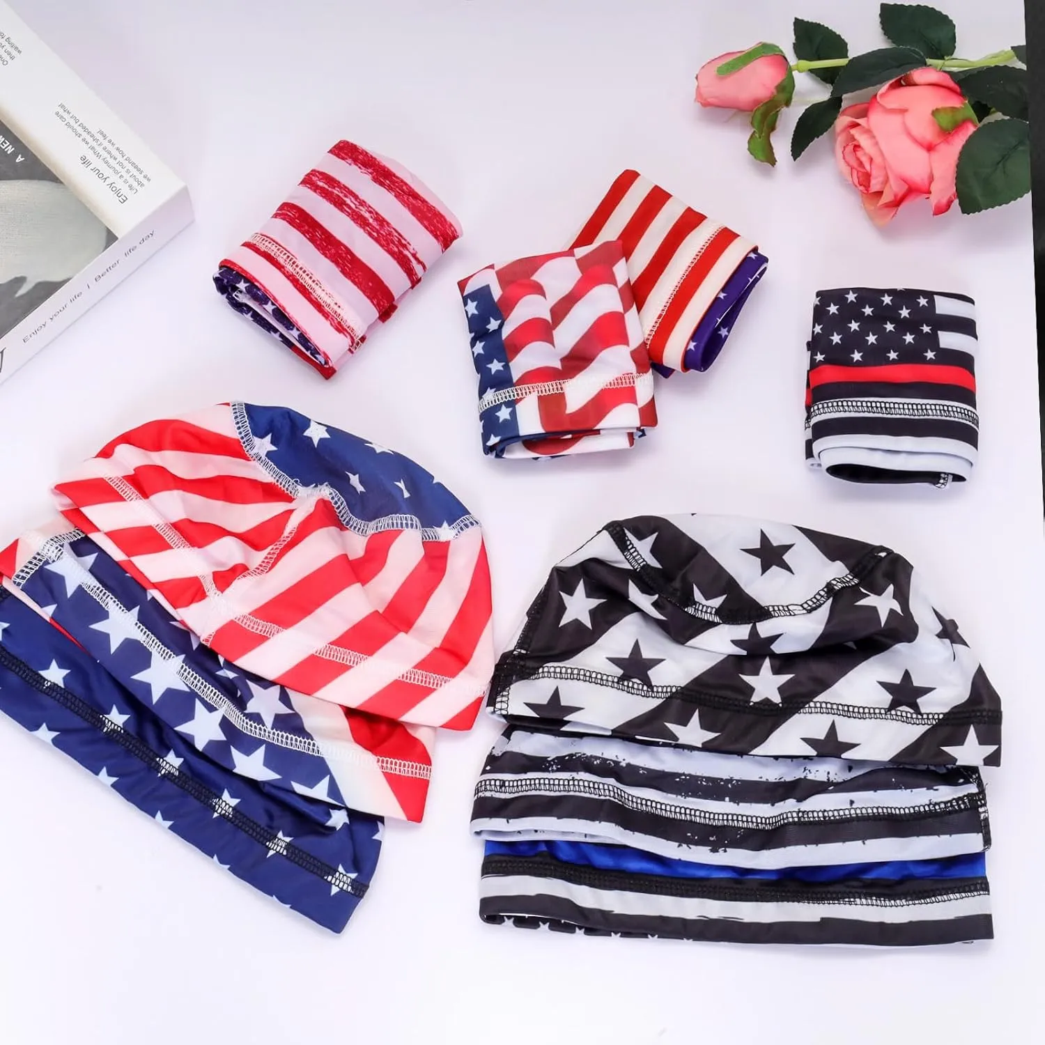 10 Pcs Cooling Skull Caps for Men Cap Welding Helmet Liner Sweat Wicking Head Wrap Bicycle Beanie Cycling Running Hat