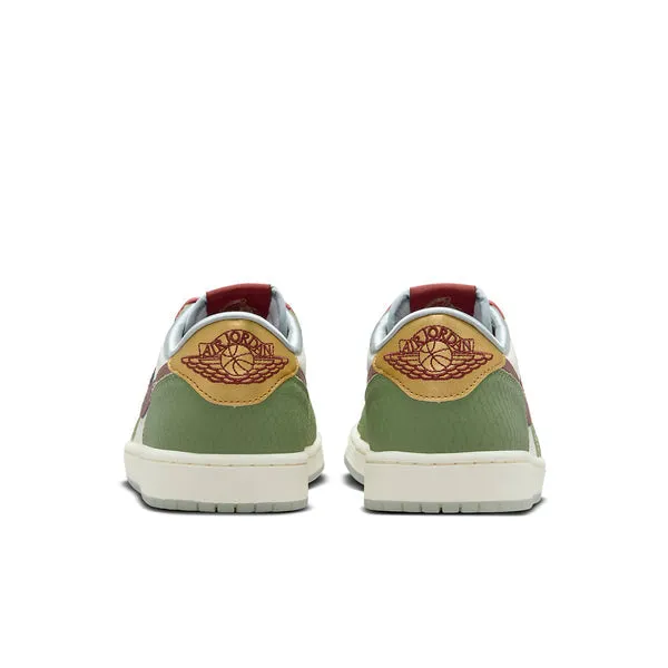 Air Jordan 1 Low OG 'Chinese New Year-Year of the Dragon' sail/cedar/oil green/light pumice/dark team red