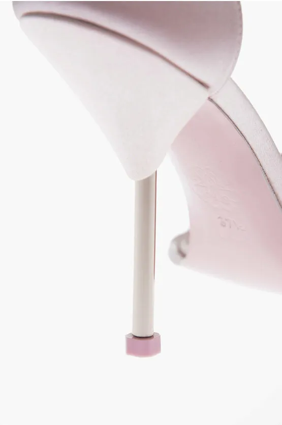 Alexander McQueen Satin Sandals With Strap Heel