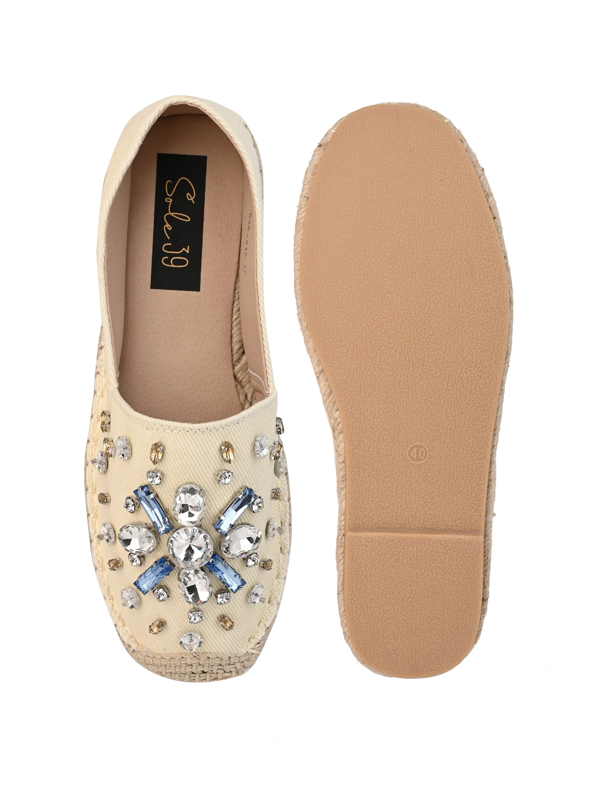 Beige Cross espadrilles