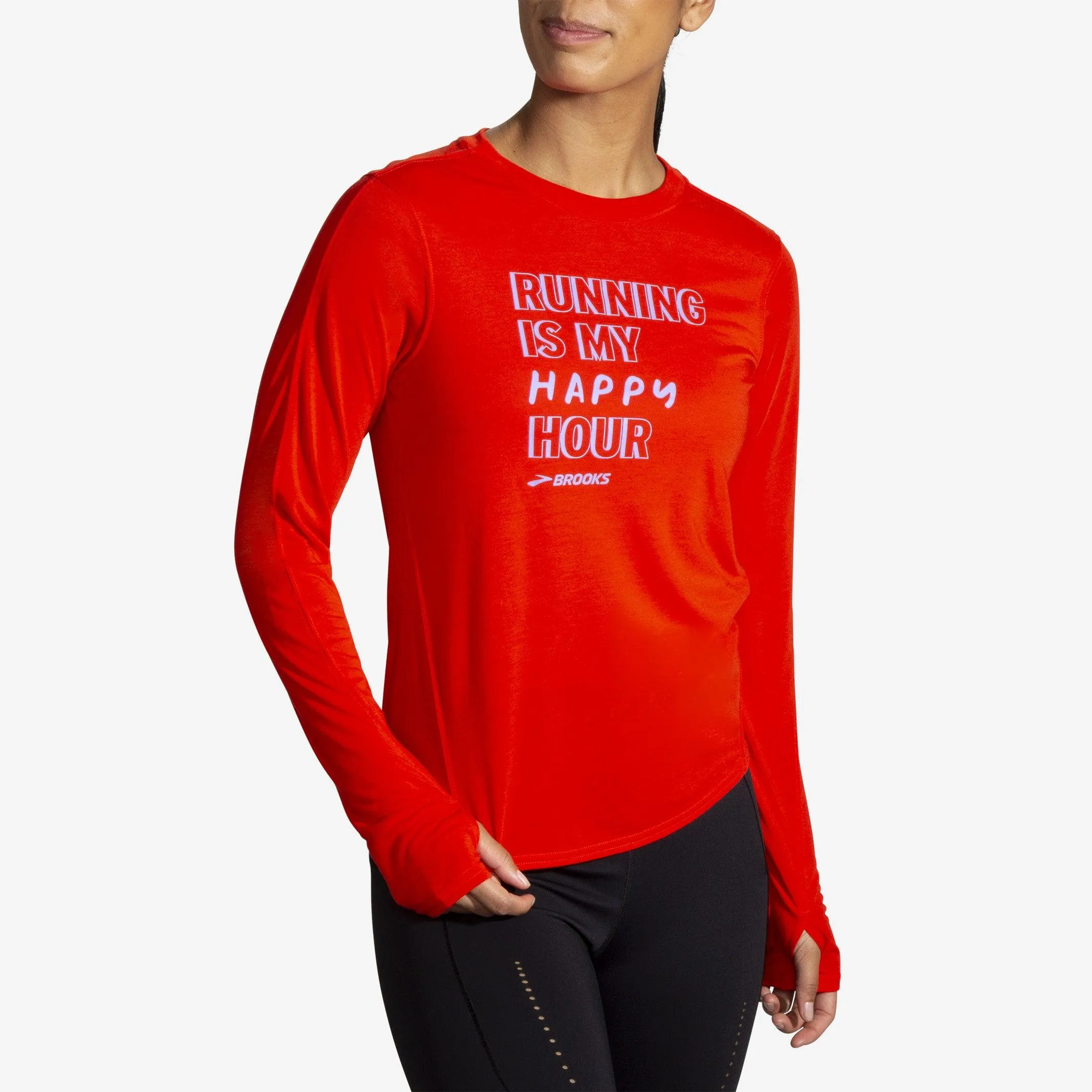 Brooks - Distance Graphic Long Sleeve - Femme