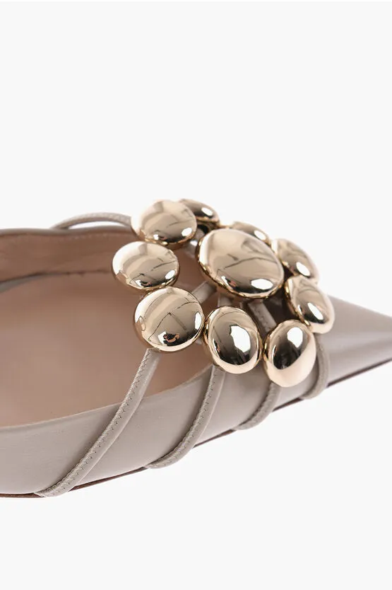 Bruno Frisoni Leather COMETE Slimgback with Golden Studs and Point Toe