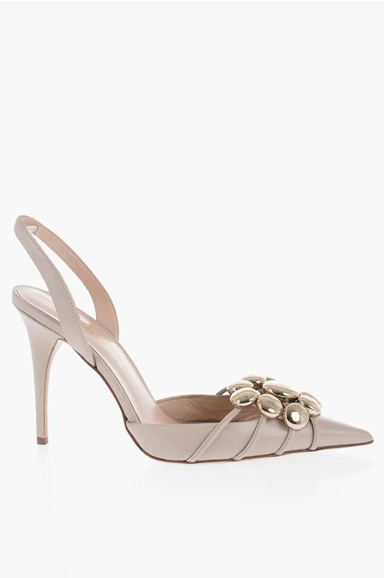 Bruno Frisoni Leather COMETE Slimgback with Golden Studs and Point Toe