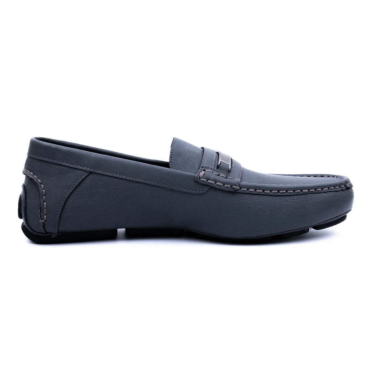 Calvin Klein Merve Formal Slip Ons Leather Grey Colour For Men