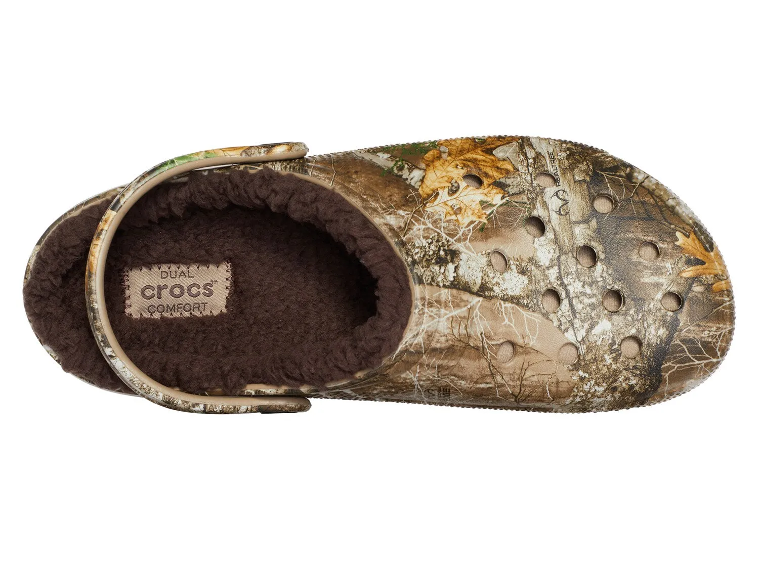 Classic clogs with Crocs lining, green camouflage