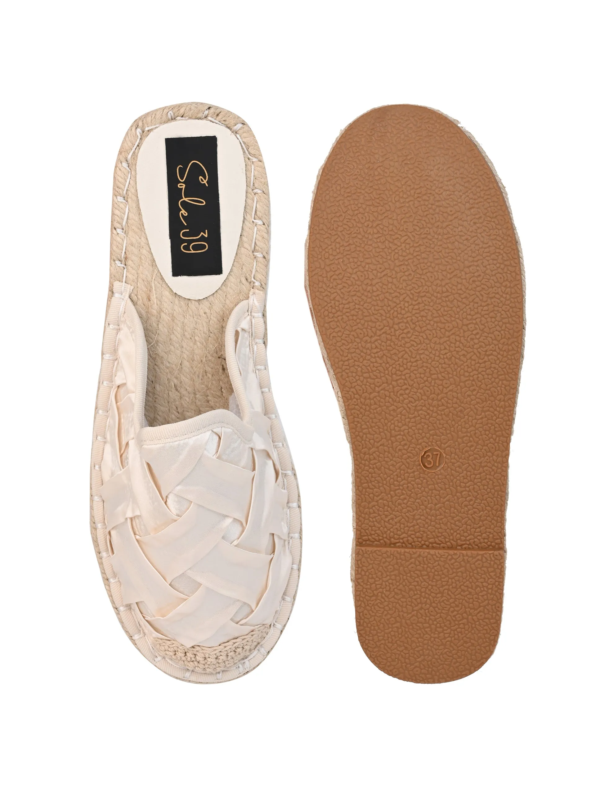 Cream Mule Espadrilles