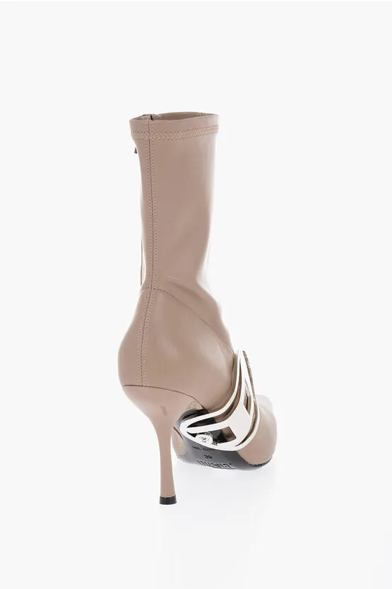 Diesel Vegan Leather D-ECLIPSE BT Sock Boots with Logo Application