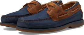 Gold Mako Sperry boat shoes, dark blue