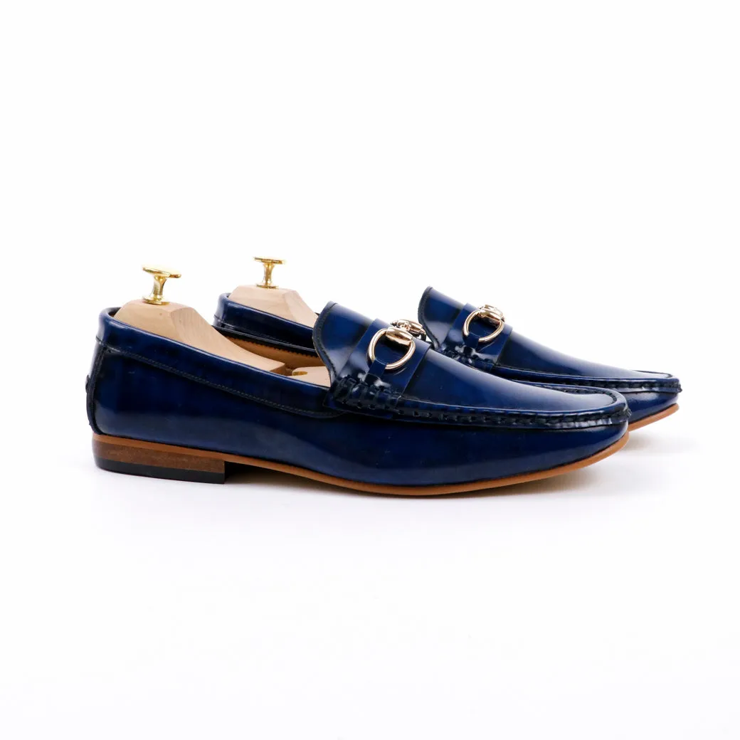 Horsebit Classy Loafer European Brush off Bezel Blue