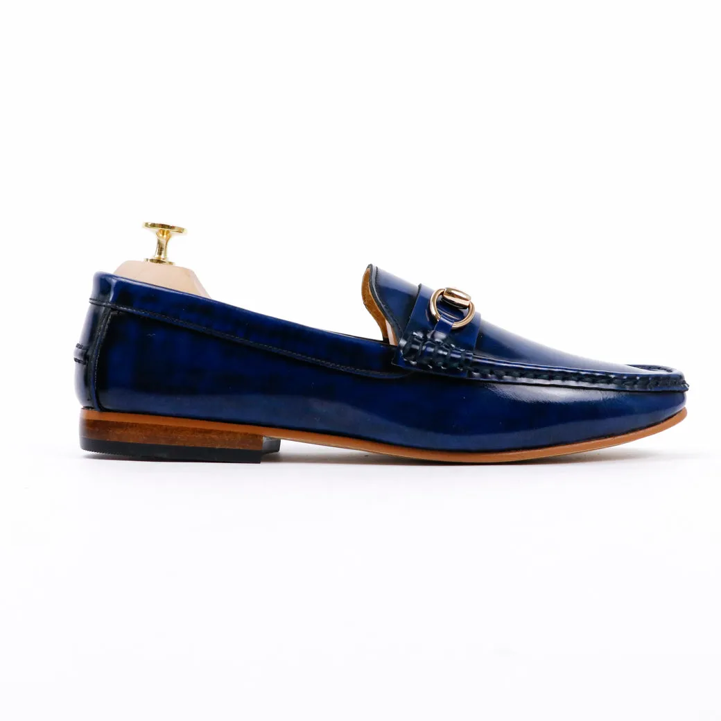 Horsebit Classy Loafer European Brush off Bezel Blue