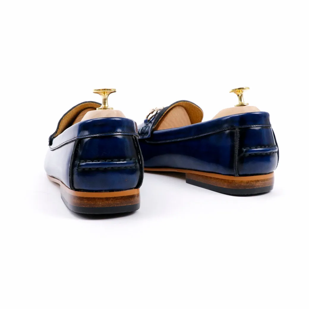 Horsebit Classy Loafer European Brush off Bezel Blue