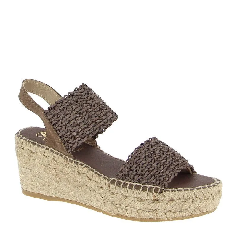 Juncal Aguirre 2525 Brown Wedge Espadrille