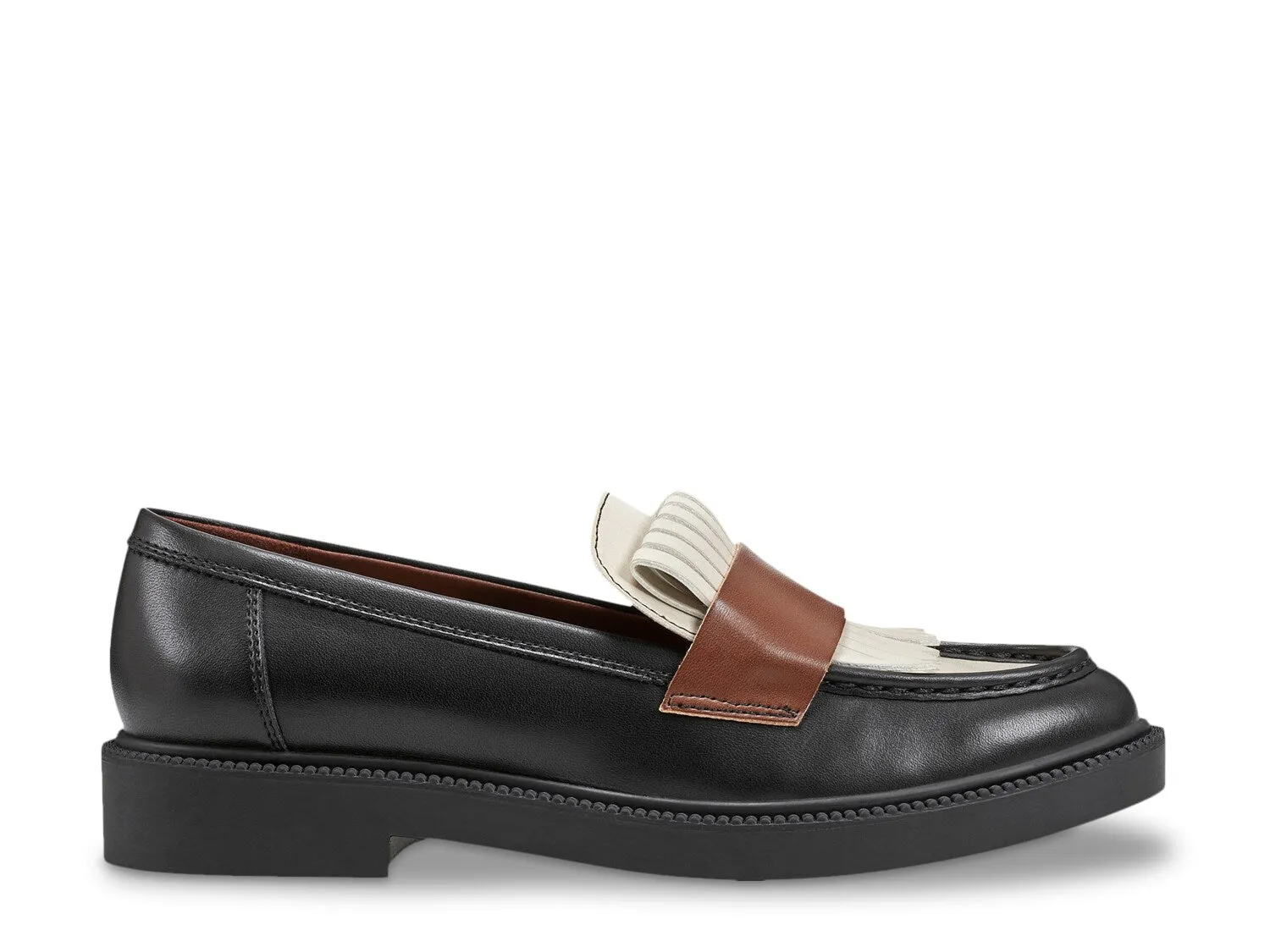 Marc Fisher Calixy loafers, black and white