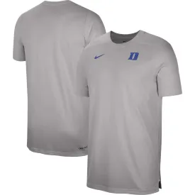 Men's Heather Gray Duke Blue Devils Sideline Coach Performance T-Shirt. Nike