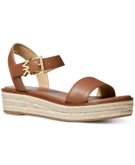 Michael Kors Women's Richie Espadrille Platform Wedge Sandals, Brown