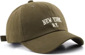 New York Baseball Hat for Women Adjustable Embroidery 100% Cotton Trucker Hats Classic Vintage Baseball Cap