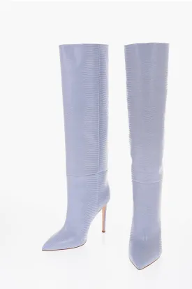 Paris Texas Point Toe Leather Boots with Stiletto Heel