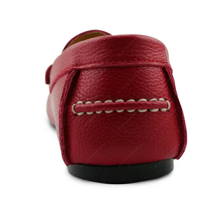 Penny Loafer Wrinkle Soft Leather Cherry Red