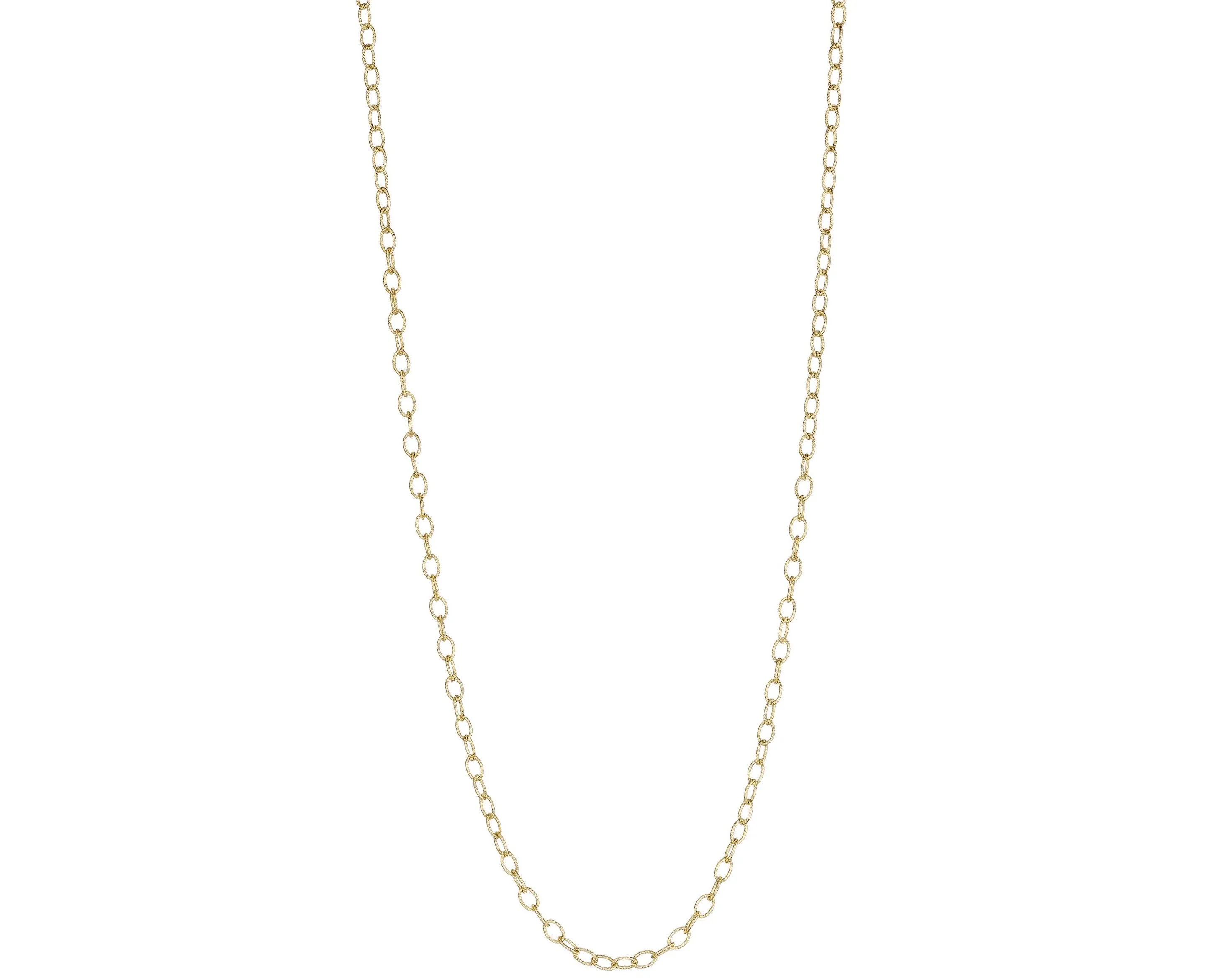 Penny Preville Matte Gold Oval Link Necklace