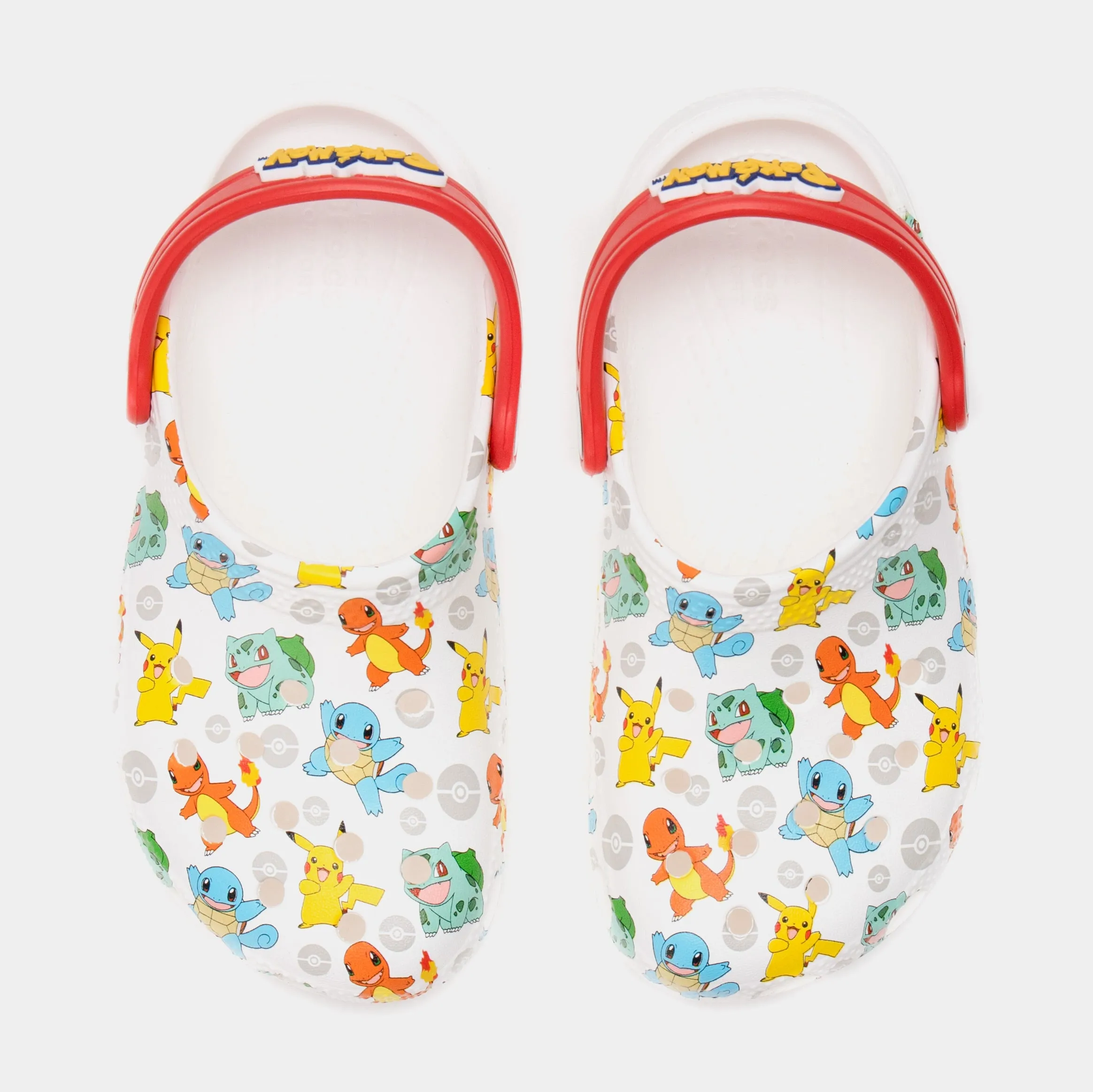 Pokemon Classic Clog Grade School Sandals (White/Red)
