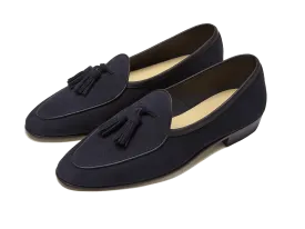 Sagan Classic Tassel Loafers in Midnight Navy Suede