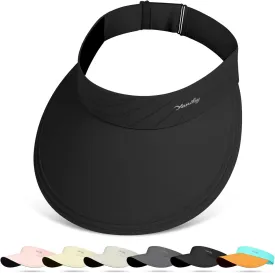 Sun Visor for Women Wide Brim Summer UPF50  UV Protection Seamless Sun Hats Foldable Beach Cap