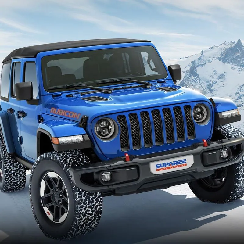 Suparee 9" Jeep LED Halo Headlights with Amber Turn Signal for 2018  JL JLU JT