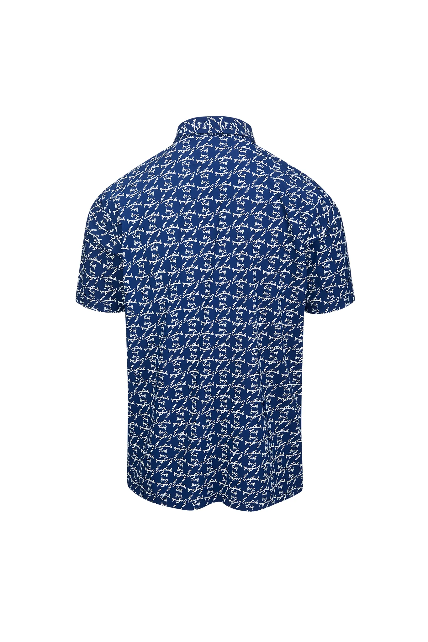 True Navy Print Eastsde Golf Men's Snap Placket Polo