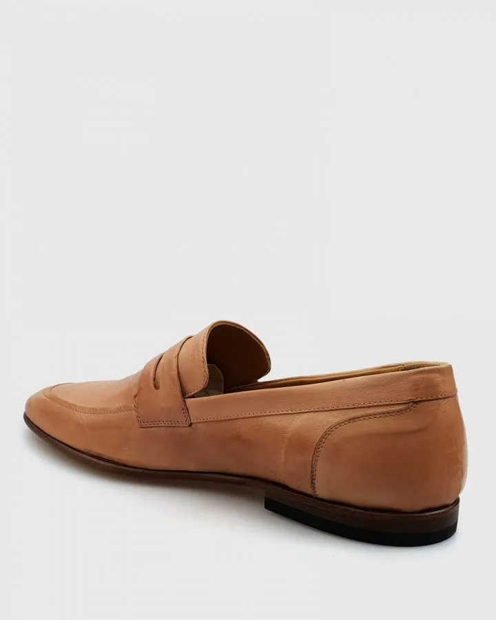 VINCENT & FRANKS VFS19 KANGAROO LEATHER APRICOT LOAFER