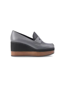 wedged penny loafers